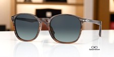 Occhiali da sole uomo PERSOL 0PO3215S-1137Q8 a righe grigio marrone blu sfumato 54 mm
