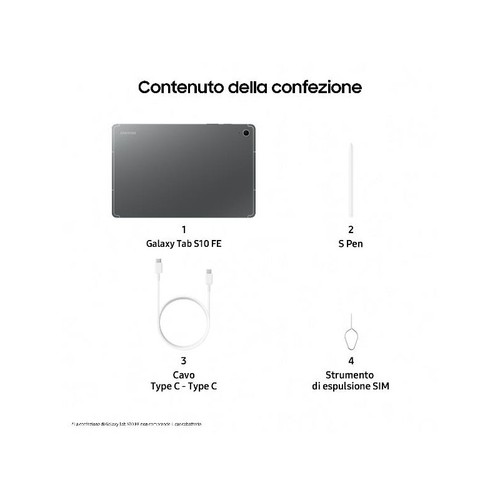 Galaxy tab s10 128gb gray - galaxy, fe