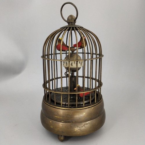 Brass mechanical table clock - mechanical,