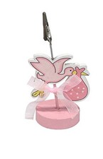 Segnaposto cicogna con bambina