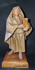 CLAUDIO RISO - FIGURA PRESEPIALE IN TERRACOTTA E  CARTA PESTA
