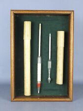 Quadro Teca Con Antichi Termometri In Vetro Ad Immersione Collezione Xx Sec.