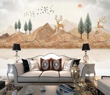 3D Sonnen Elch ZHUC069 Tapete