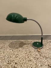 Lampada da scrivania anni 70 verde design italiano modernariato