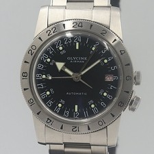 Orologio Glycine Airman GL0158 Uomo Usato Automatico Quadrante Nero Funzionante
