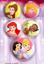 Set di 5 bottoni principessa