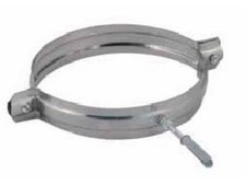 COLLARE ACCIAIO INOX PER TUBO CANNA FUMARIA VITE E TASSELLO VARIE MISURE STAFFA