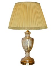 Lampada da tavolo camera salone elegante cristallo AMBRA CHIARO con paralume