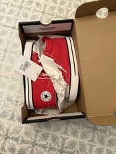Sneakers basse rosse Converse Chuck Taylor All Star bambino taglia 9 nuove con scatola