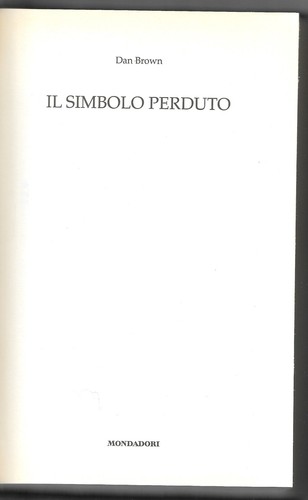 Simbolo perduto - il,