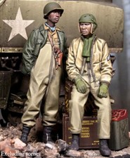 Modellino figure in resina 1/35 kit seconda guerra mondiale US Tank Crew 2 figure non assemblate non dipinte