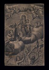 santino incisione 1700MADONNA DEL CARMINE-ANIME DEL PURGATORIO