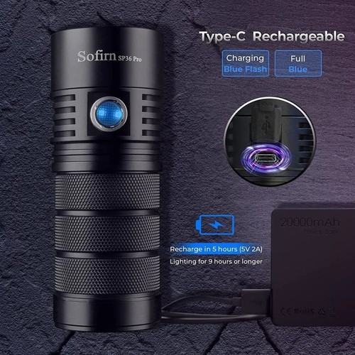 Torcia led potente sp36 pro - torcia,