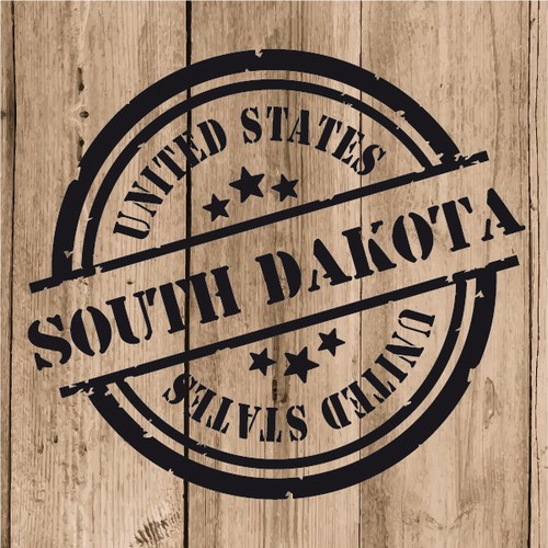 Adesivo south dakota vinile - dakota, 10