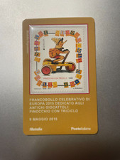2015 Tessera Filatelica Europa - Antichi Giochi Pinocchio con Triciclo