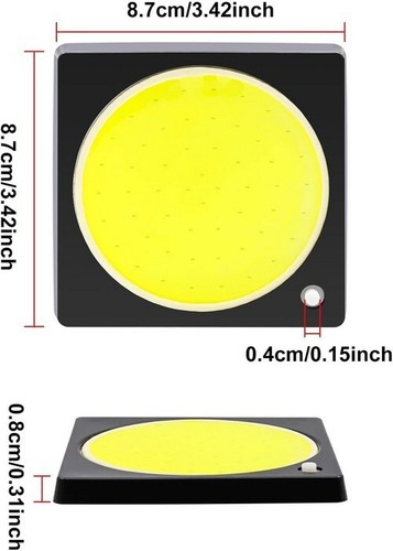 Plafoniera led quadrata off - plafoniera, on