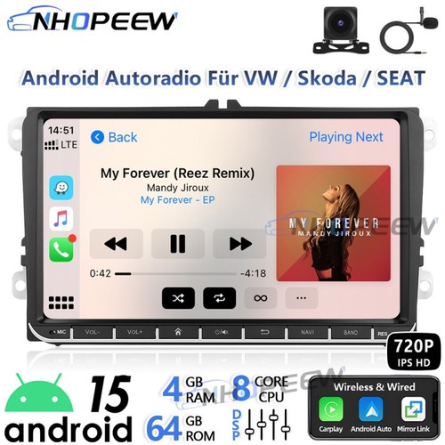 Radio 8core 64gb android - 9",