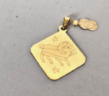 Segno zodiacale Ariete in oro giallo 18 kt oro 750 millesimi marchio Unoaerre