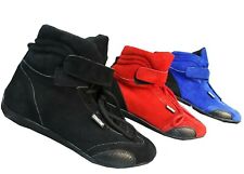 Scarpe stivaletti polacchetti go kart go-kart auto rally in pelle di camoscio 