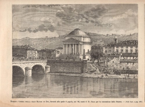 Stampa antica torino - torino, chiesa