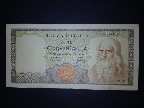 50000 lire leonardo - 50000,