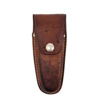 Fodero in pelle marrone vintage per coltello tascabile pieghevole a scatto adatto SOLO coltello da 4" a 5"