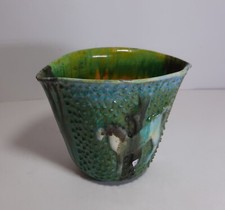 Vaso Ceramica Smaltata LA CASE DELL' ARTE ALBISOLA ICARO cm 12 Ivos Paccetti