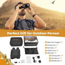 Visore Notturno 4K Infrarossi Binocolo Registra video e foto con Zoom Digital 5X