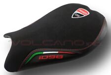 Ducati 848 1098 1198 Volcano design Saddle cover Anti scivolo black italy flag r