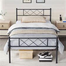 Struttura Letto in Ferro Battuto Rete a Doghe Stile Moderno in Metallo Testiera