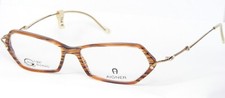 Vintage Etienne Aigner EA123 186 18KT Placcato Oro Marrone Vista 52-14-135mm