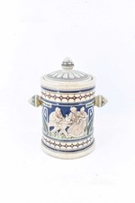 Ceramic table bin with lid