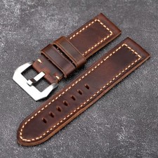 Cinturino orologio pelle bovina vintage marrone scuro 20mm 22mm 24mm 26mm