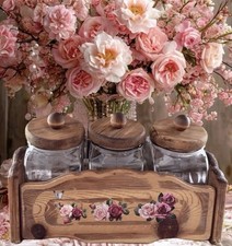 Set Bidoni Legno Farmacia Rosa