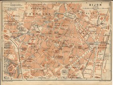 Carta geografica antica DIJON