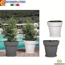 Vaso Sottovaso Fioriera di Arredamento in Resina Per Interno Esterno 50 X 44 Cm