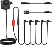 Alimentatore 9V DC 1A Adattatore per Pedali, Alimentatore Pedali Chitarra Cavo a