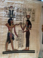 🔴 PAPIRO EGIZIO AUTENTICO egiziano originale dipinto a mano vintage