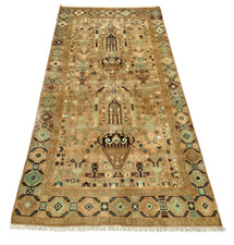 Tappeto baluche afgano vintage 4'2 x 8'0 piedi unico nel suo genere stile persiano tappeto fatto a mano