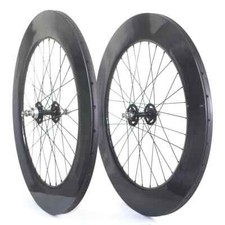 700C Pista Bici Ingranaggio Fisso Carbonio Ruote Mozzo Flip Flop 88mmx25mm Clincher