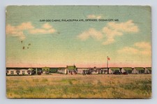 1946 Surf-Side Cabins Motor Inn Motel stazione di servizio Ocan City Maryland MD cartolina
