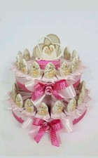 BOMBONIERE TORTA BATTESIMO PIETRE BIMBA +confetti +bigliettino
