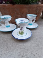 Antichi Porta candele Candelabro Ceramica Antiquariato Arredo Casa Vintage 