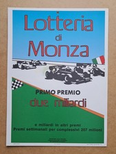 Locandina lotteria di Monza -