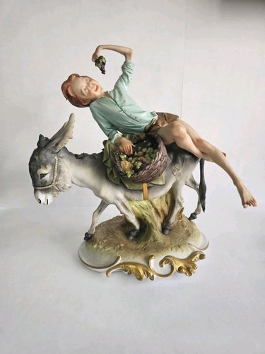 Capodimonte boy donkey - 'boy,