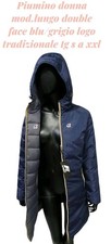 Giubbino K-way Donna Lungo  Double Face Autunno Inverno S M L XL