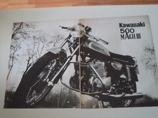 advertising Pubblicità 1971 MOTO KAWASAKI 500 MACH III