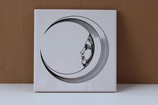 Fornasetti piastrella serie Fornasettiana Ceramica Bardelli decoro Luna