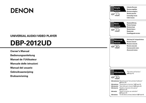 Denon dbp 2012ud lettore - dbp-2012ud,