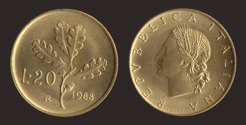 Lire 1988 ramo quercia - quercia,
